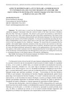 Aspecte referitoare la funcționarea limbii române în Universitatea de Stat din Moldova în anii 1988-1989